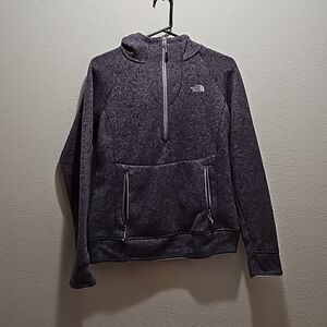 North face hoodie, grey, med.